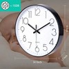 16 Inch Large Wall Clock Modern Elegant Simple Style Living Room Office Black Completely Silent - 4 of 4