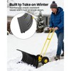29" Snow Shovel with Wheels, Metal Back Push Snow Plow for Doorway & Sidewalk, Adjustable Angle & Height Handle Snow Pusher - 4 of 4