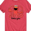 Boys' - Sesame Street - Elmo Loves You Short Sleeve Graphic T-Shirt - 2 of 4
