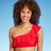 Women's One Shoulder Flounce Bikini Top - Kona Sol™ - image 3 of 4