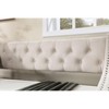 VASIP  Twin Size Daybed with Trundle ,Upholstered Tufted Design with Copper Nail Trim ,No Box Spring Needed, for Guest Room,Bedroom,Gray - 4 of 4