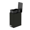 LunaLulinlk 2.6 gal Stainless Steel Step On Bathroom Trash Can, Black - 4 of 4