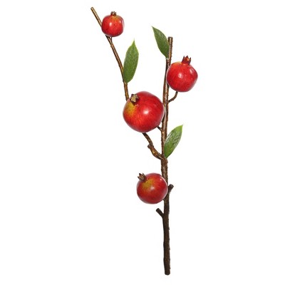 Artificial Pomegranate Spray (16") Red - Vickerman