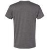 OUTSIDE THE WIRE Leatherneck for Life Heather Charcoal Left Chest Eagle, Globe, and Anchor Established Performance T-Shirt- Black Logo - 2 of 3