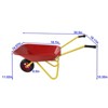 VisioGear Sand Toys, Children's Heavy Wheelbarrow Toy for Bench, Children's Wheelbarrow with Tray for Sand, Red, 30.12"*18.11"*15.16" - 3 of 4