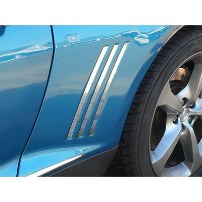 QAA is Compatible with 2010-2015 Chevrolet Camaro 6 Piece Stainless Side Vent Trim, Shark Fin Style SV50100