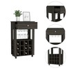 NicBex Mobile Kitchen Island Cart Morden Kitchen Carts on Wheels with Storage, 1 Open Shelf, 1 Drawer and 12 Bottle Racks for Kitchen - 2 of 4