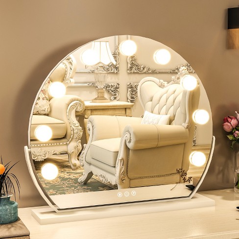 Beautypeak Led Hollywood Mirror Round Vanity Mirrors 14"x 16" White ...