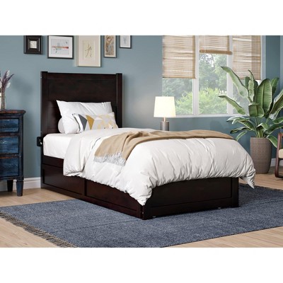 AFI Furnishings NoHo Platform Bed T with Footboard & T Trundle ES