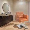 Karl Home Black Modern Heavy Duty Hydraulic Swivel Hair Stylist Salon Chair with Curved Armrests - 2 of 4
