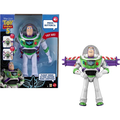 Детские фигурки Toy Story 5 Disney and Pixar Toy Story 12” Scale Flight Mode Hi-Tech Edition Buzz Lightyear 35+ Sounds Action Figures