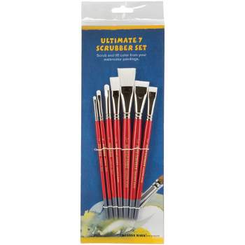 Creative Mark Scrubber Watercolor Brushes - Professional Watercolor Brushes  For Scrubbing, Blotting, Re-shaping Edges, And More! - Set Of 3 : Target