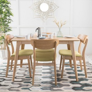 Christopher Knight Home Iriat Mid Century Modern Fabric Upholstered Wood 5 Piece Dining Set - 1 of 4