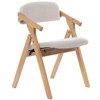 Padded Folding Chairs 2 Pack, Foldable Dining Chairs with Padded Seat and Back, Mid Century Modern Chair for Living Room - 2 of 4