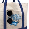Middle Tennessee State University Primary Logo Canvas Tote Bag With External Pocket, Reusable Shoulder Bag for Shopping, School, Beach - 2 of 4