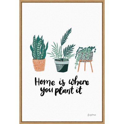 16" x 23" Plant It by Becky Thorns Framed Wall Canvas - Amanti Art