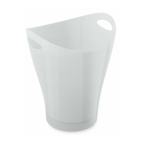 Umbra Garbino Trash Can (2.25-gallon, Metallic White) : Target