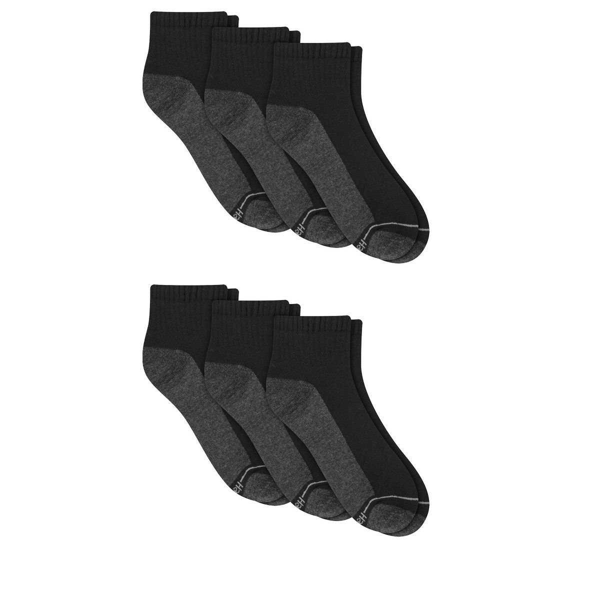 Hanes Ultimate Men's Ultra Cushion Ankle Socks, 6-Pairs