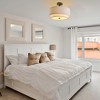 16" Modern Ceiling Light, Fabric Upholstered, Flush-Mount Fixture for Living Room, Bedroom,Dining Room,Stylish Energy-Saving Design(Bulb Not Included) - 3 of 4