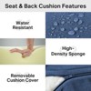 POCASSY 6" Outdoor Cushion Set, 24"x24" Replacement Water Resistant Zippered Cushion for Chairs - 4 of 4