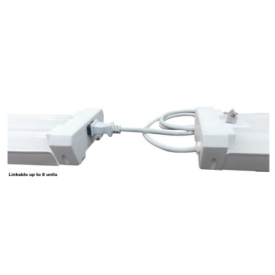 MaxLite 48" White LED Shop Light with Chain and Hooks