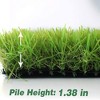 Artificial Grass Turf 1.38" Custom Sizes,1x20FT Fake Grass Indoor/Outdoor Rug Synthetic Lawn Carpet,Faux Grass Landscape with Drain Holes - 2 of 4