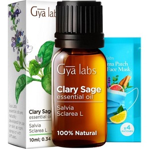 Gya Labs Clary Sage Essential Oil 100% Pure Natural for Skin Hair Aromatherapy Candle Making - 1 of 4