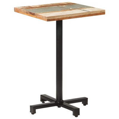 vidaXL Bistro Table Square 19.7 inches x19.7 inches x29.5 inches  Solid Reclaimed Wood
