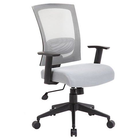 Boss Office Products Mesh Back with Pewter Task Office Chair in Pink 