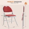 coucheta Metal Folding Chair with Non-Slip Foot Pads, Chair with Cotton Linen Seat and Metal Support - 3 of 4