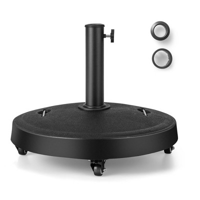 Tangkula Patio 51 lbs 20.5" Round Resin Umbrella Base w/ Wheels Handles Table Market Stand