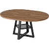 PAKASEPT 43.3''-59'' Extendable Round Dining Table for 4-8, Modern Oval Dining Table with Removable Leaves Space Saving, for Kitchen Living Room - 2 of 4