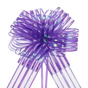 Unique Bargains Large Gift Wrapping Bows Chiffon Pull Bow Ribbon 15 Pcs - 1 of 4