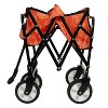 VYNXARIA Minimeetall Colorful Collapsible Foldable Wagon Cart with strapping system, Beach Wagon ,Utility Wagon Grocery Cart,orange leaf - 4 of 4