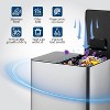 Stainless Steel 2 x 15 L Garbage Can Plastic Inner Buckets and Hinged Lids for Kitchen, Office with 2 Compartments, Removable Inner Buckets - 3 of 4