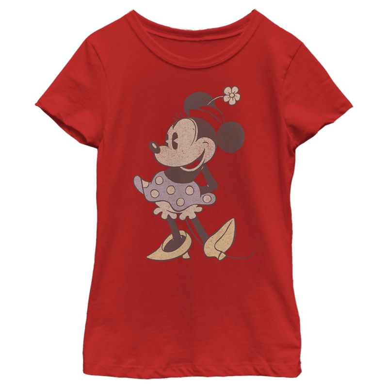 Girl's Disney Retro Distressed Minnie T-Shirt, 1 of 6