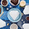 Blue Panda 50-Pack Silver Foil Diamond Die Cut Luncheon Disposable Paper Napkins, 3-Ply, Folded 6 x 6 Inches - 2 of 4
