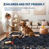 Modern Washable Area Rug for Living Room, Floral Pattern Floor Mat with Non Slip Backing, Low Pile Stain Resistant Lightweight Carpe - 4 of 4