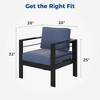 Aluminum Outdoor 2 Pcs Sofa Patio Couch, All-Weather Metal Outdoor Couch with 5" Thick and Soft - 4 of 4