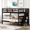 NicBex Stairway Full Over Full Loft and Bunk Bed with Storage and Guard Rail for Bedroom,Dorm,for Kids Teens Adults - 2 of 4