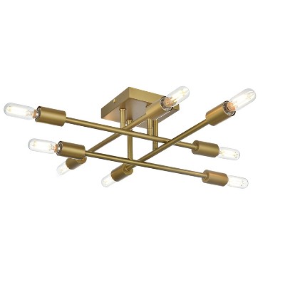 Elegant Lighting Script 19 Inch Flush Mount in Satin Gold