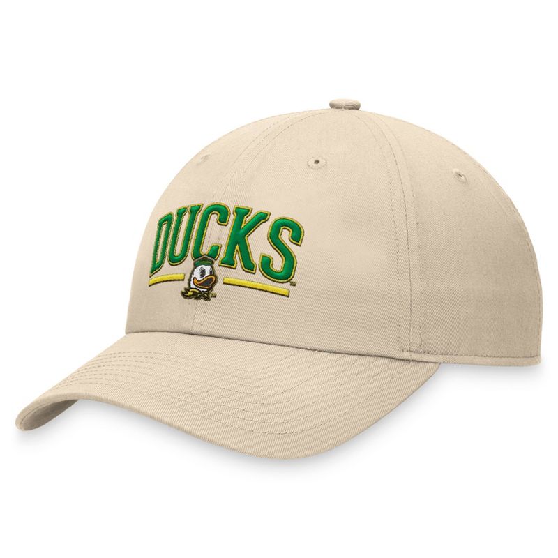 NCAA Oregon Ducks Unstructured Washed Cotton Twill Hat - Natural, 1 of 5
