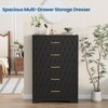 5 Drawer Dresser, Drawer Chest, Tall Storage Chest Cabinet Organizer Unit with Gold Handles, Small Dresser for Bedroom, Living Room, Closet - 3 of 4