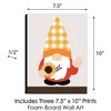 Big Dot of Happiness Fall Gnomes - Autumn Leaf Wall Art and Pumpkin Room Decor - 7.5 x 10 inches - Set of 3 Prints - image 4 of 4