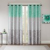 Grungis 50x84 Inch Polyester Chevron Printed Total Blackout Curtain Panels for Living Room - 2 of 4