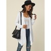 Seta T Women's Spring Fall Draped Open Front Casual Long Sleeve Lightweight Cardigan - 3 of 4