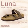 CUSHIONAIRE Luna Cork Footbed Women's Sandals-Comfortable Slip-On Slides with Adjustable Straps & Memory Foam|Beach Essential Summer Sandals for Women - 2 of 4
