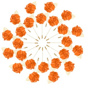 Unique Bargains Ribbon Alloy Outdoor Irregular Flower Lapel Pin 24 Pcs - 1 of 4