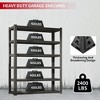 Yukimo Heavy-Duty 6-Tier Metal Garage Storage Rack – 3000 lb Capacity, Adjustable Industrial Shelving 82″ H × 48″ W × 18″ D – Black - 4 of 4