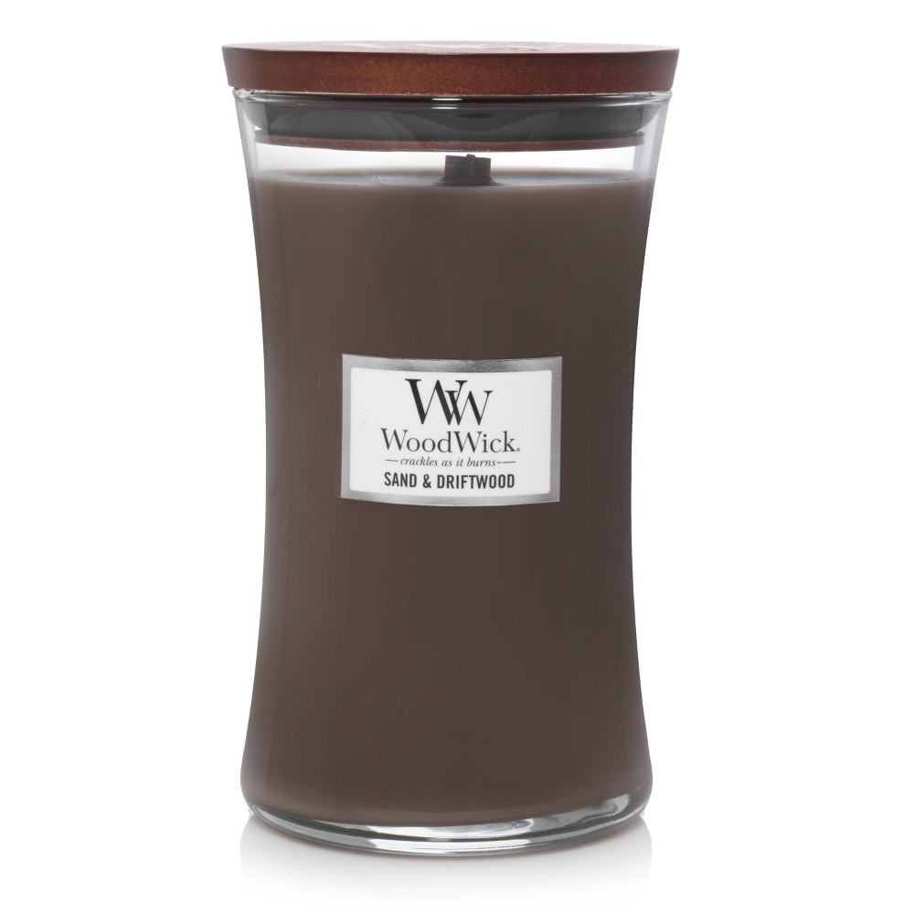 Photos - Other interior and decor WoodWick 21.5oz Large Hourglass Jar Candle Sand & Driftwood  
